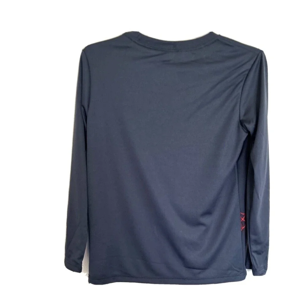Athletic Works Boy S 6-7 Long Sleeve Graphic Tee Own The Field Grey Football NWT